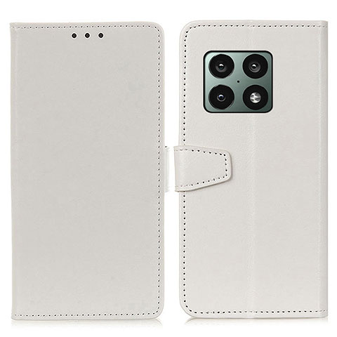 Coque Portefeuille Livre Cuir Etui Clapet A06D pour OnePlus 10 Pro 5G Blanc