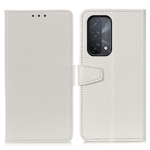 Coque Portefeuille Livre Cuir Etui Clapet A06D pour Oppo A54 5G Blanc