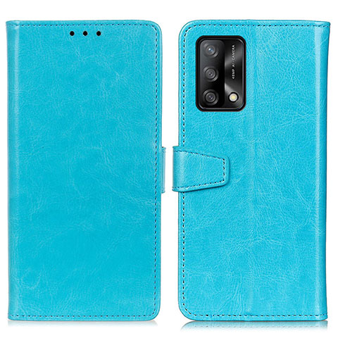 Coque Portefeuille Livre Cuir Etui Clapet A06D pour Oppo A74 4G Bleu Ciel