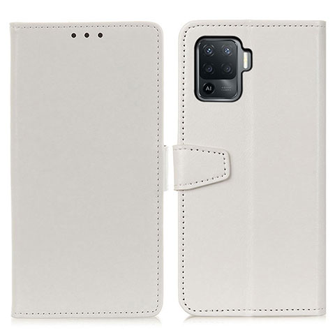 Coque Portefeuille Livre Cuir Etui Clapet A06D pour Oppo A94 4G Blanc