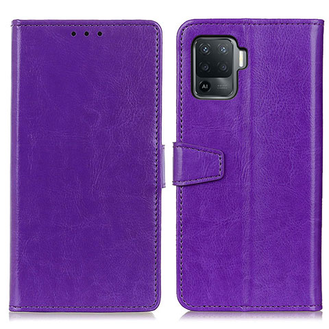 Coque Portefeuille Livre Cuir Etui Clapet A06D pour Oppo F19 Pro Violet