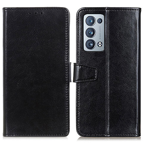 Coque Portefeuille Livre Cuir Etui Clapet A06D pour Oppo Reno6 Pro 5G Noir