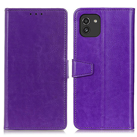 Coque Portefeuille Livre Cuir Etui Clapet A06D pour Samsung Galaxy A03 Violet