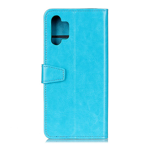 Coque Portefeuille Livre Cuir Etui Clapet A06D pour Samsung Galaxy A32 4G Bleu Ciel