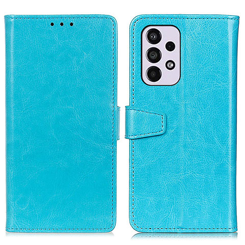 Coque Portefeuille Livre Cuir Etui Clapet A06D pour Samsung Galaxy A33 5G Bleu Ciel