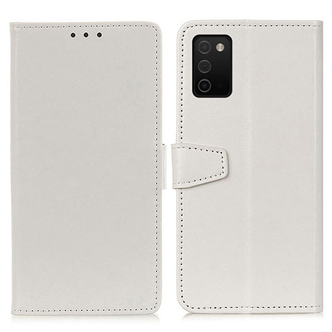 Coque Portefeuille Livre Cuir Etui Clapet A06D pour Samsung Galaxy F02S SM-E025F Blanc