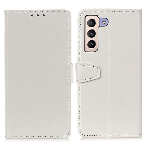 Coque Portefeuille Livre Cuir Etui Clapet A06D pour Samsung Galaxy S21 Plus 5G Blanc