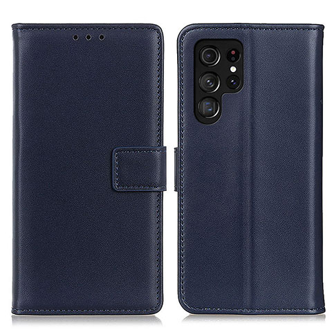 Coque Portefeuille Livre Cuir Etui Clapet A06D pour Samsung Galaxy S21 Ultra 5G Bleu