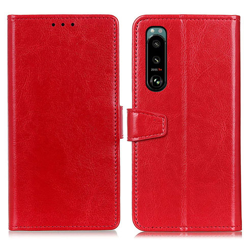 Coque Portefeuille Livre Cuir Etui Clapet A06D pour Sony Xperia 5 III Rouge