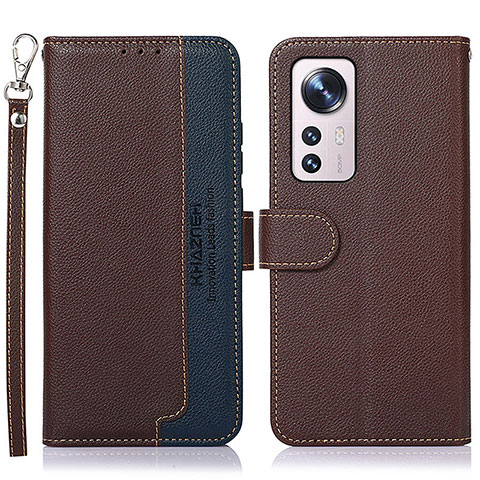 Coque Portefeuille Livre Cuir Etui Clapet A06D pour Xiaomi Mi 12 5G Marron