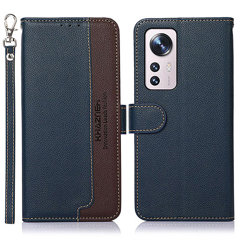 Coque Portefeuille Livre Cuir Etui Clapet A06D pour Xiaomi Mi 12 Lite 5G Bleu