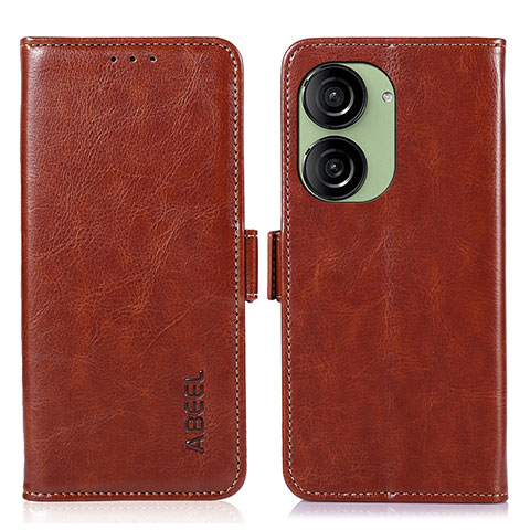 Coque Portefeuille Livre Cuir Etui Clapet A07D pour Asus ZenFone 10 Marron