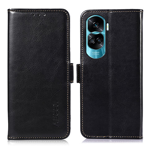 Coque Portefeuille Livre Cuir Etui Clapet A07D pour Huawei Honor 90 Lite 5G Noir