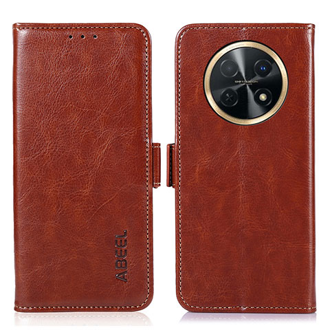 Coque Portefeuille Livre Cuir Etui Clapet A07D pour Huawei Nova Y91 Marron