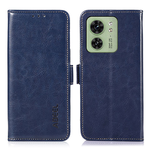 Coque Portefeuille Livre Cuir Etui Clapet A07D pour Motorola Moto Edge (2023) 5G Bleu