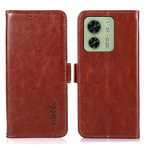 Coque Portefeuille Livre Cuir Etui Clapet A07D pour Motorola Moto Edge 40 5G Marron