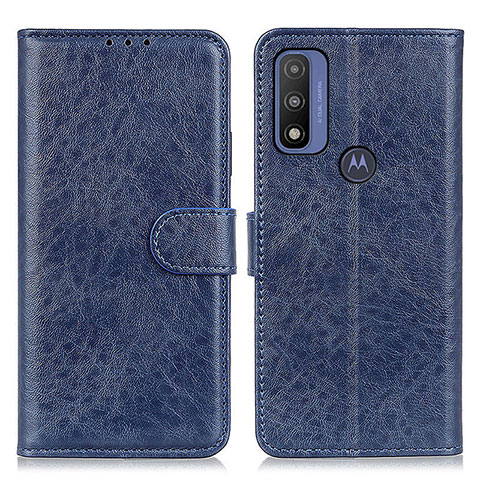 Coque Portefeuille Livre Cuir Etui Clapet A07D pour Motorola Moto G Pure Bleu