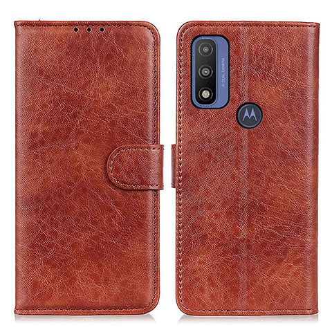 Coque Portefeuille Livre Cuir Etui Clapet A07D pour Motorola Moto G Pure Marron