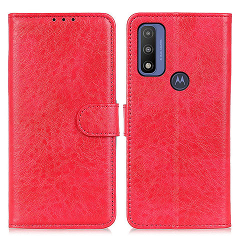 Coque Portefeuille Livre Cuir Etui Clapet A07D pour Motorola Moto G Pure Rouge