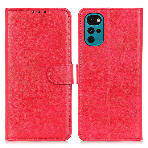 Coque Portefeuille Livre Cuir Etui Clapet A07D pour Motorola Moto G22 Rouge