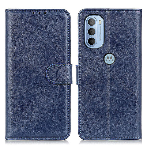 Coque Portefeuille Livre Cuir Etui Clapet A07D pour Motorola Moto G41 Bleu