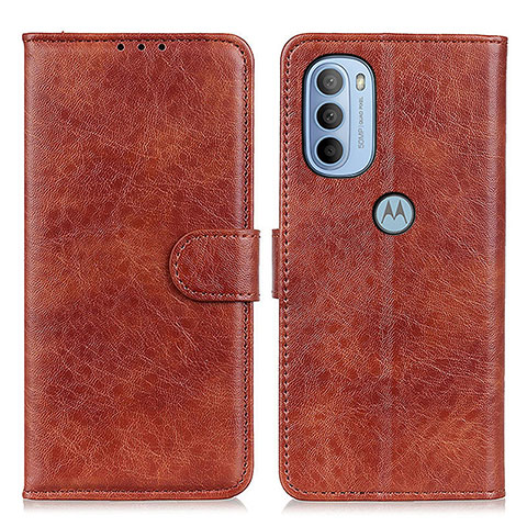 Coque Portefeuille Livre Cuir Etui Clapet A07D pour Motorola Moto G41 Marron