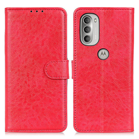 Coque Portefeuille Livre Cuir Etui Clapet A07D pour Motorola Moto G51 5G Rouge