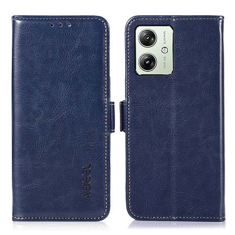 Coque Portefeuille Livre Cuir Etui Clapet A07D pour Motorola Moto G54 5G Bleu