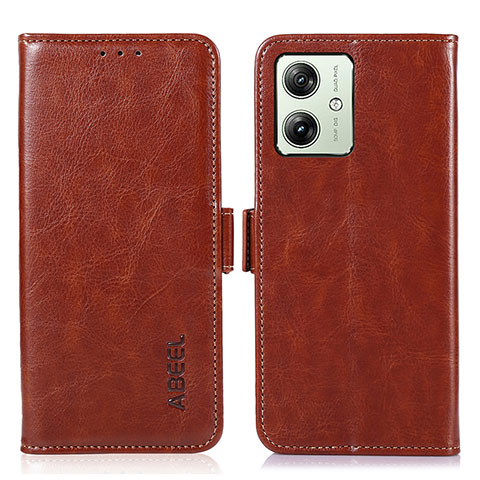 Coque Portefeuille Livre Cuir Etui Clapet A07D pour Motorola Moto G54 5G Marron