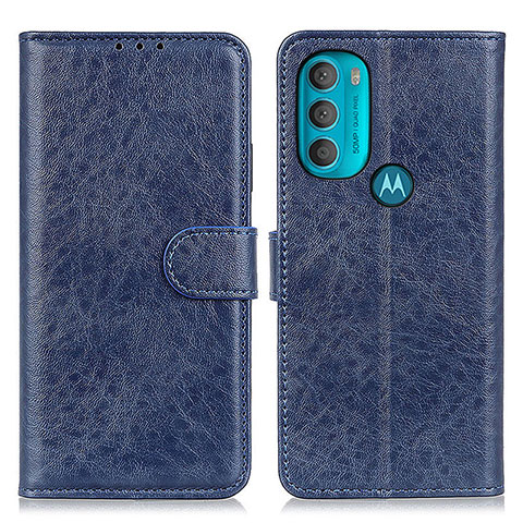 Coque Portefeuille Livre Cuir Etui Clapet A07D pour Motorola Moto G71 5G Bleu