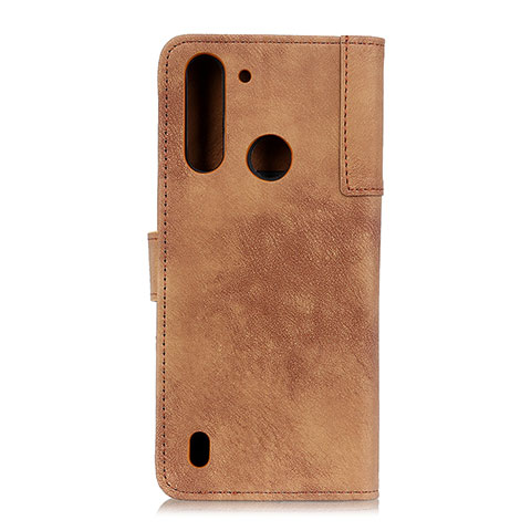 Coque Portefeuille Livre Cuir Etui Clapet A07D pour Motorola Moto One Fusion Marron