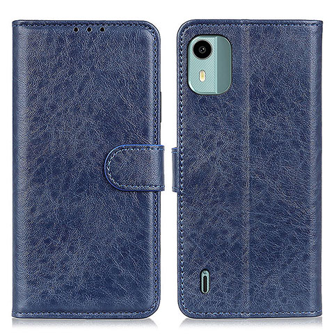 Coque Portefeuille Livre Cuir Etui Clapet A07D pour Nokia C12 Bleu