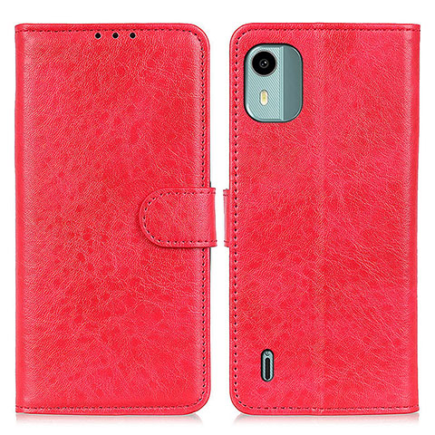 Coque Portefeuille Livre Cuir Etui Clapet A07D pour Nokia C12 Rouge