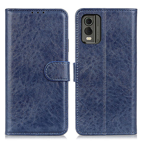 Coque Portefeuille Livre Cuir Etui Clapet A07D pour Nokia C210 Bleu