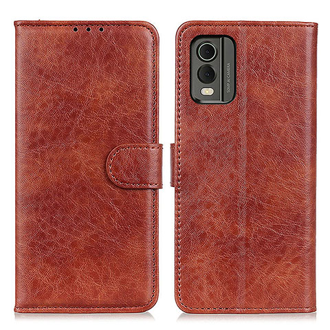 Coque Portefeuille Livre Cuir Etui Clapet A07D pour Nokia C32 Marron