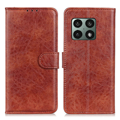 Coque Portefeuille Livre Cuir Etui Clapet A07D pour OnePlus 10 Pro 5G Marron