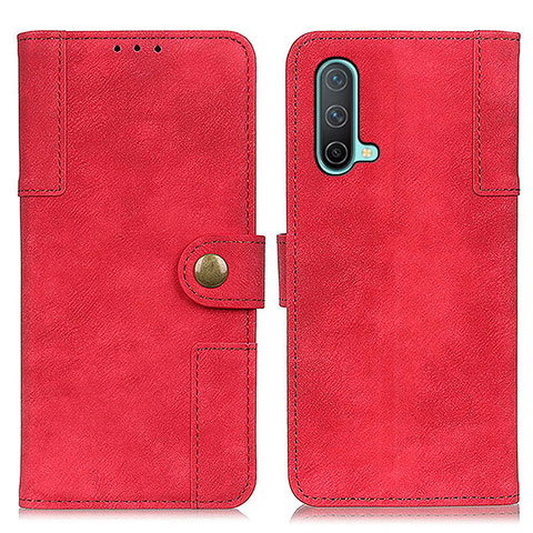 Coque Portefeuille Livre Cuir Etui Clapet A07D pour OnePlus Nord CE 5G Rouge