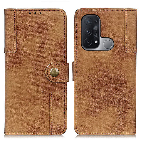 Coque Portefeuille Livre Cuir Etui Clapet A07D pour Oppo Reno5 A Marron