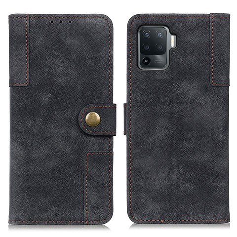 Coque Portefeuille Livre Cuir Etui Clapet A07D pour Oppo Reno5 F Noir