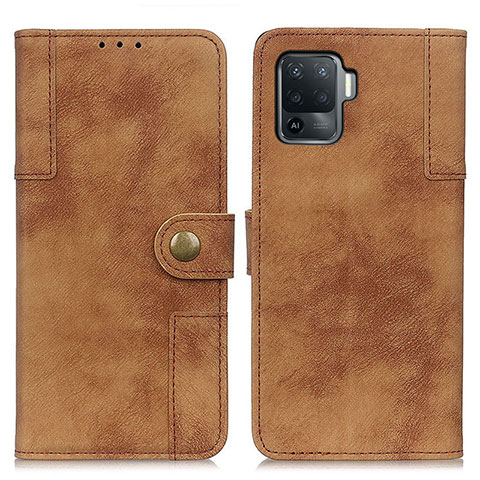 Coque Portefeuille Livre Cuir Etui Clapet A07D pour Oppo Reno5 Lite Marron