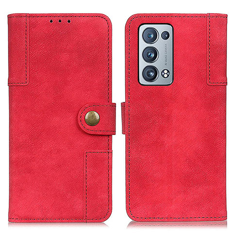 Coque Portefeuille Livre Cuir Etui Clapet A07D pour Oppo Reno6 Pro 5G Rouge