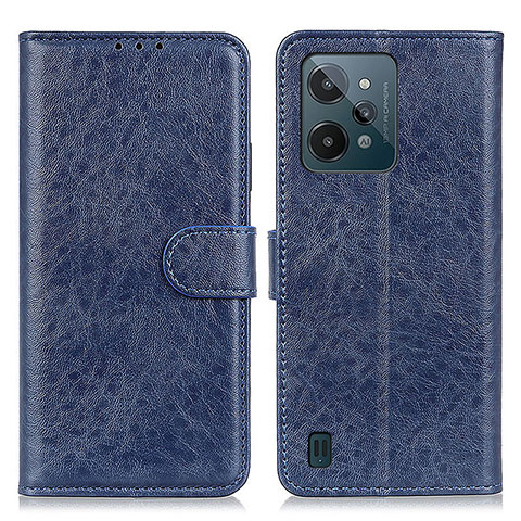 Coque Portefeuille Livre Cuir Etui Clapet A07D pour Realme C31 Bleu