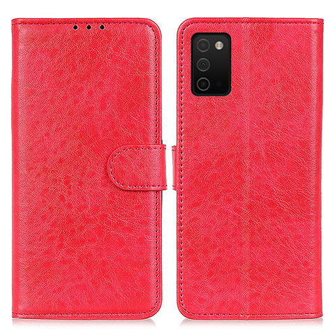 Coque Portefeuille Livre Cuir Etui Clapet A07D pour Samsung Galaxy A02s Rouge