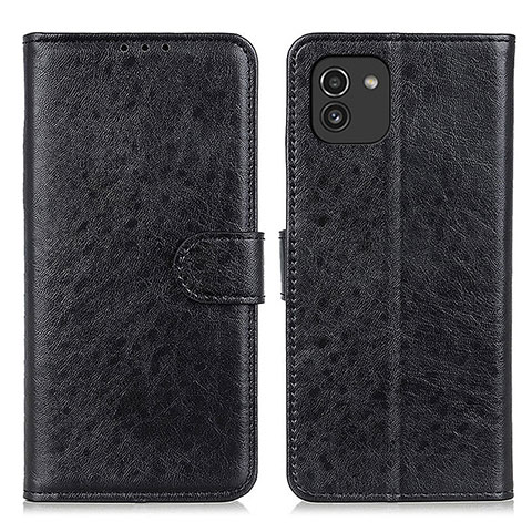 Coque Portefeuille Livre Cuir Etui Clapet A07D pour Samsung Galaxy A03 Noir