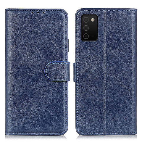 Coque Portefeuille Livre Cuir Etui Clapet A07D pour Samsung Galaxy F02S SM-E025F Bleu