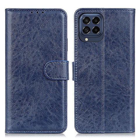 Coque Portefeuille Livre Cuir Etui Clapet A07D pour Samsung Galaxy M53 5G Bleu