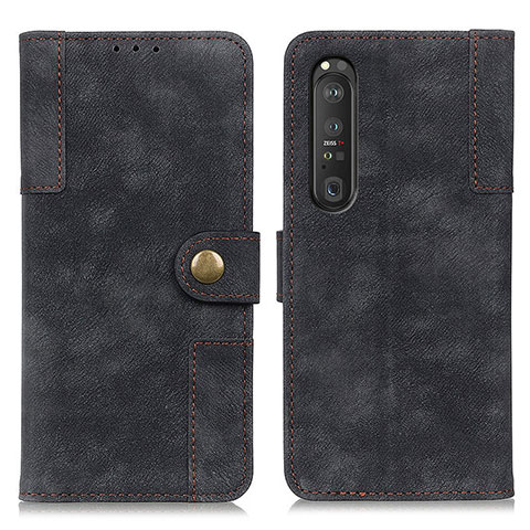 Coque Portefeuille Livre Cuir Etui Clapet A07D pour Sony Xperia 1 III Noir