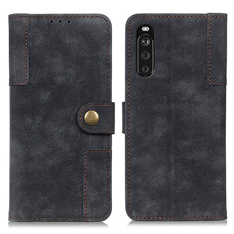 Coque Portefeuille Livre Cuir Etui Clapet A07D pour Sony Xperia 10 III Lite Noir