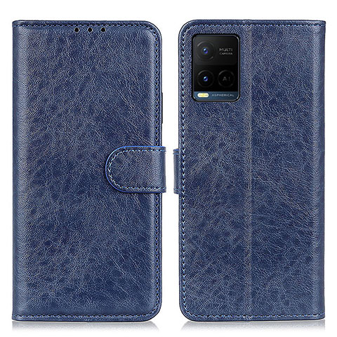 Coque Portefeuille Livre Cuir Etui Clapet A07D pour Vivo Y21 Bleu