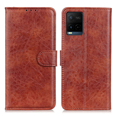 Coque Portefeuille Livre Cuir Etui Clapet A07D pour Vivo Y21a Marron